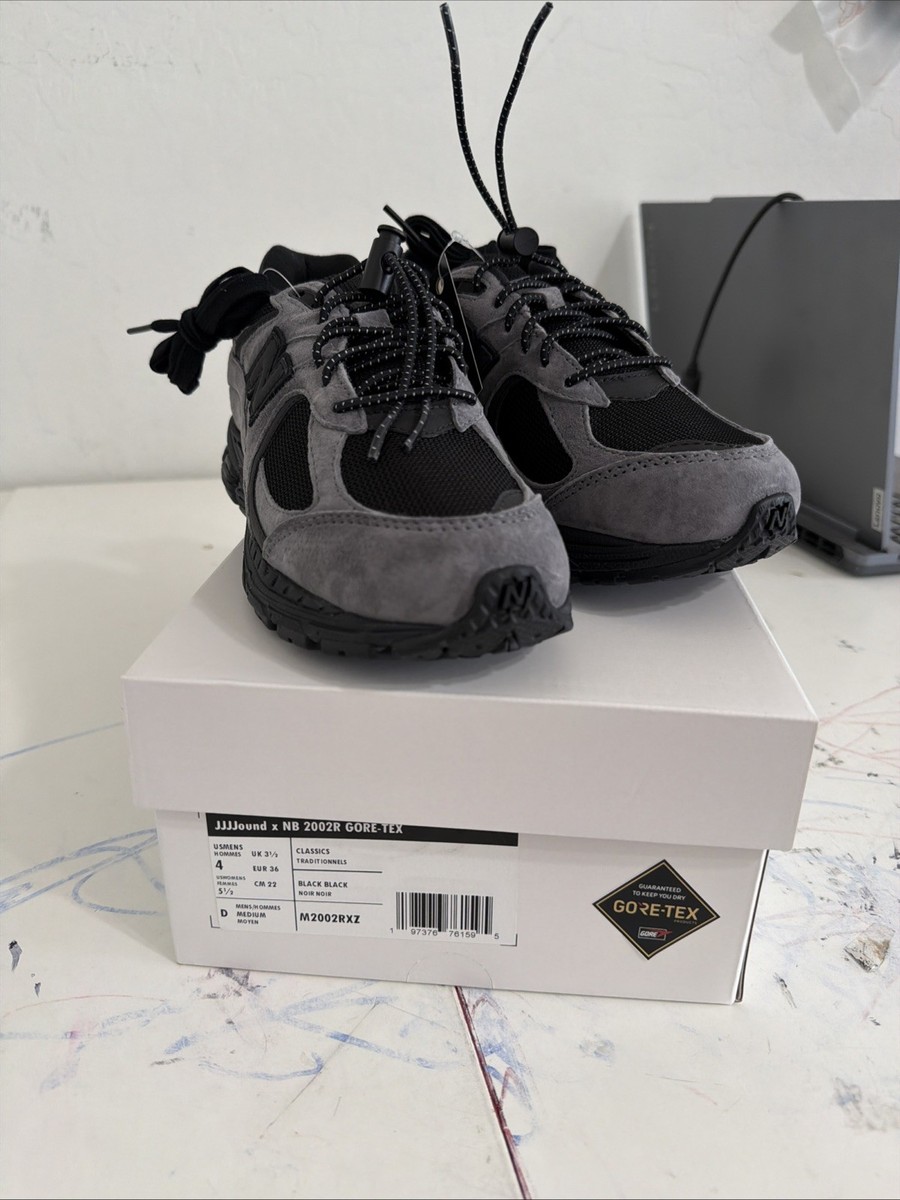 NEW JJJJound x New Balance 2002R Mens 4 US Charcoal Grey GORE-TEX