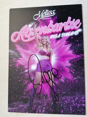 MELISSA NASCHENWENG -  SÄNGERIN -  ORIG. AUTOGRAMMKARTE - SIGNED - IN PERSON!