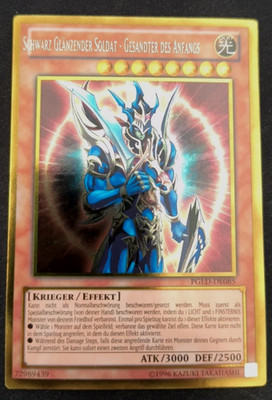 Schwarz Glänzender Soldat - Gesandter des Anfangs PGLD-DE085 Gold Rare DE NM YGO