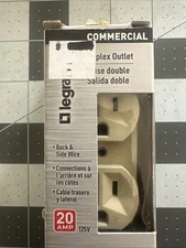 NOS Legrand 20A 125V Heavy-Duty Duplex Outlet