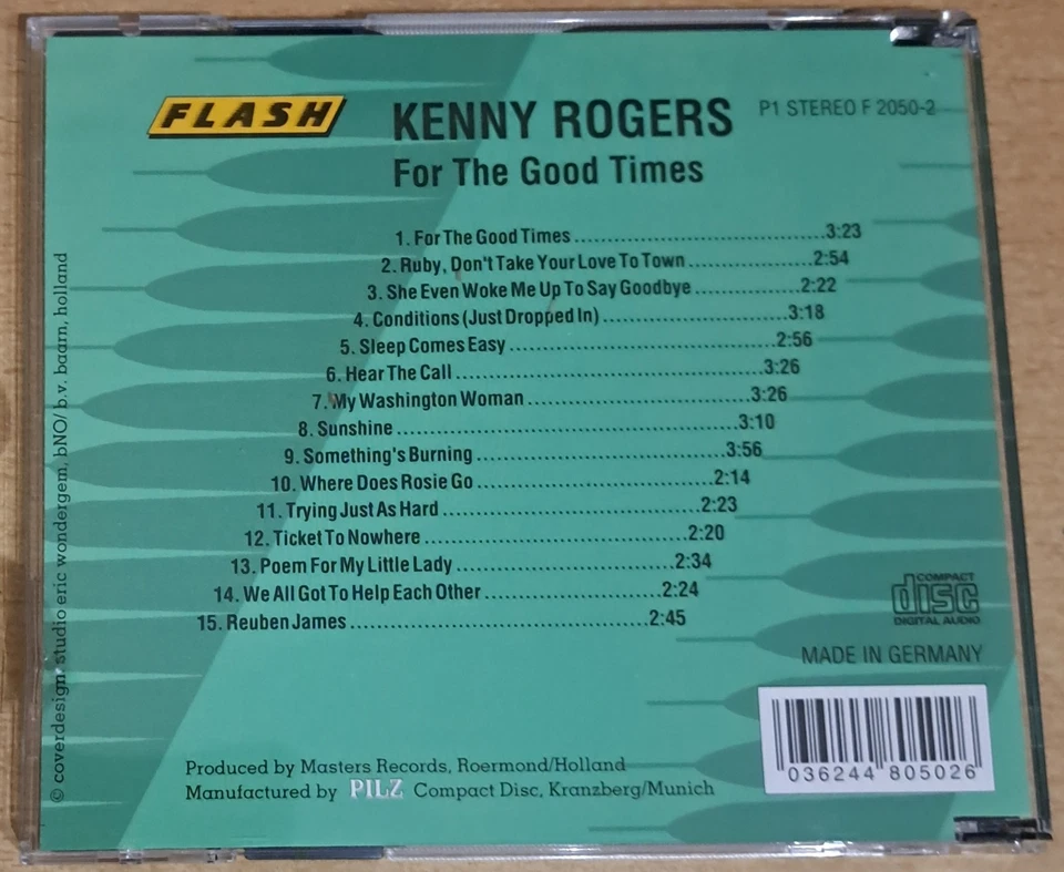 Kenny Rogers - For The Good Times Country CD - Bild 2 von 2