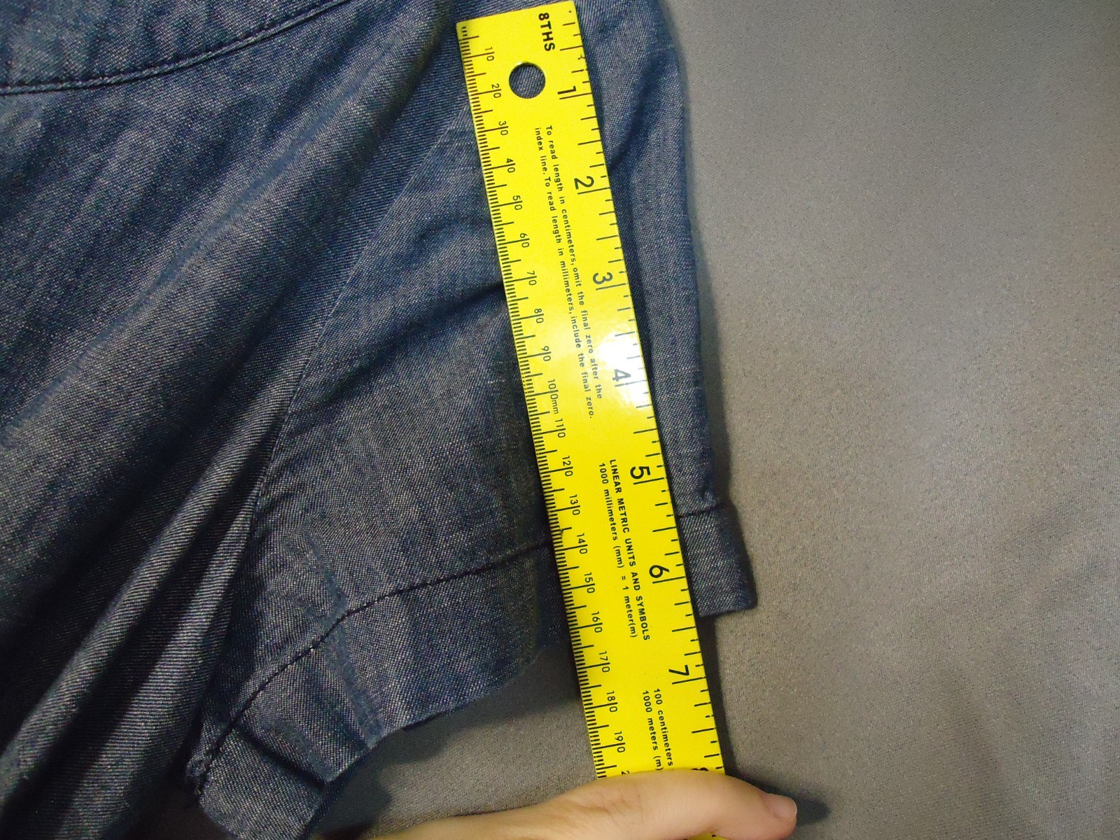 Talbots Chambray Button-Down Belted Short Sleeve … - image 6