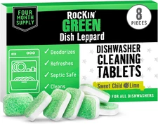 Dishwasher Cleaner Tablets (8 Pack) - Septic Safe Dishwasher Cleaning Tablets Di