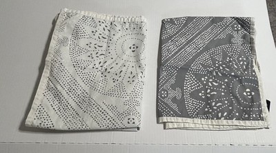 2 Lauren Ralph Lauren Luke Medallion Pillow Shams Gray White Standard W/ Zipper