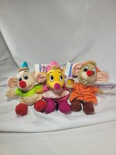 NWT Disney Store Cinderella Mice Beanbag Plush Toys Jaq, Gus, and Suzy Set Of 3