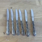 GORHAM STERLING HANDLE BUTTER KNIVES 9” STAINLESS BLADES SET OF 6