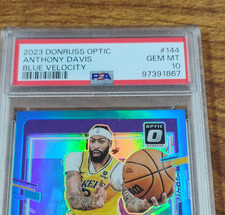 2023-24 Panini Donruss Optic Anthony Davis #144 Blue Velocity Prizm PSA 10 /249