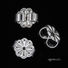 6 Sterling Silver Daisy Butterfly Backs Clutches 6mm For Stud Earring 97509