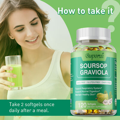 Soursop Graviola 120pcs - Immune Function Support, Support & Antioxidant