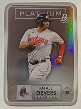 2021 Bowman Platinum Die-Cut, Rafael Devers, #ed 38/99, #PDC-11, Boston Red Sox