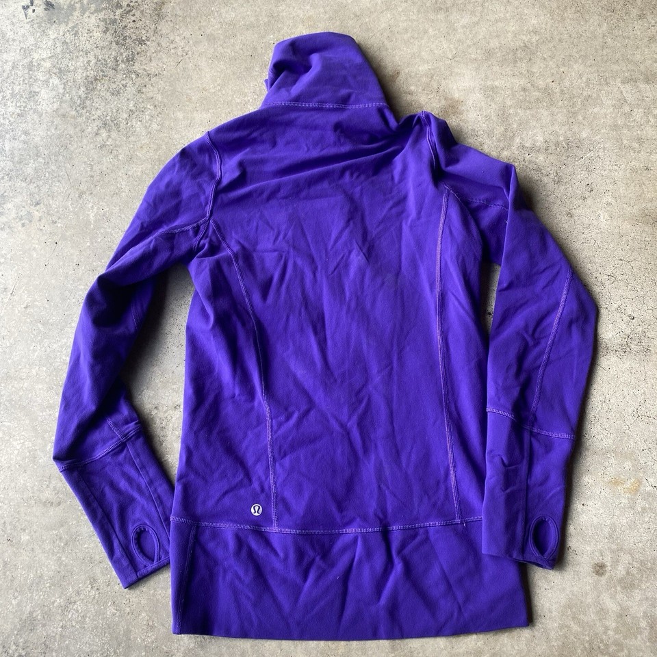 Lululemon full zip jacket purple size 4 W/thumb holes Define Scuba eBay