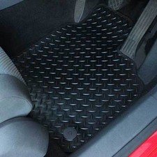 For Hyundai i10 2007-2009 Fully Tailored 4 Piece Rubber Car Mat Set 2 Clips