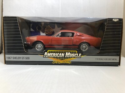 ERTL AMERICAN MUSCLE 1967 SHELBY GT-500 RED 1:18 