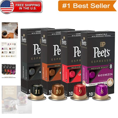 Intense Espresso Experience - 4 Pack Variety, Dark & Medium Roasts for Nespresso