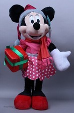 Christmas Holiday Disney 24 in Minnie Mouse with Present Porch Plush Greeter NWT