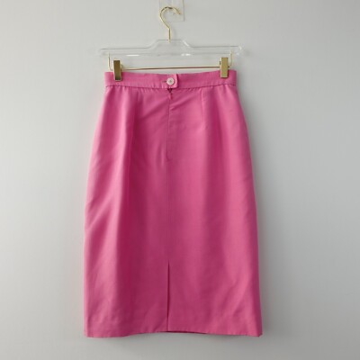 CHRISTIAN DIOR Skirt XS Pink High Waist Pencil Slit Back Y2K