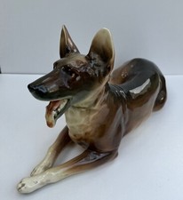 Vintage German Shepherd Dog Figurine Statue Porcelain Home Decor