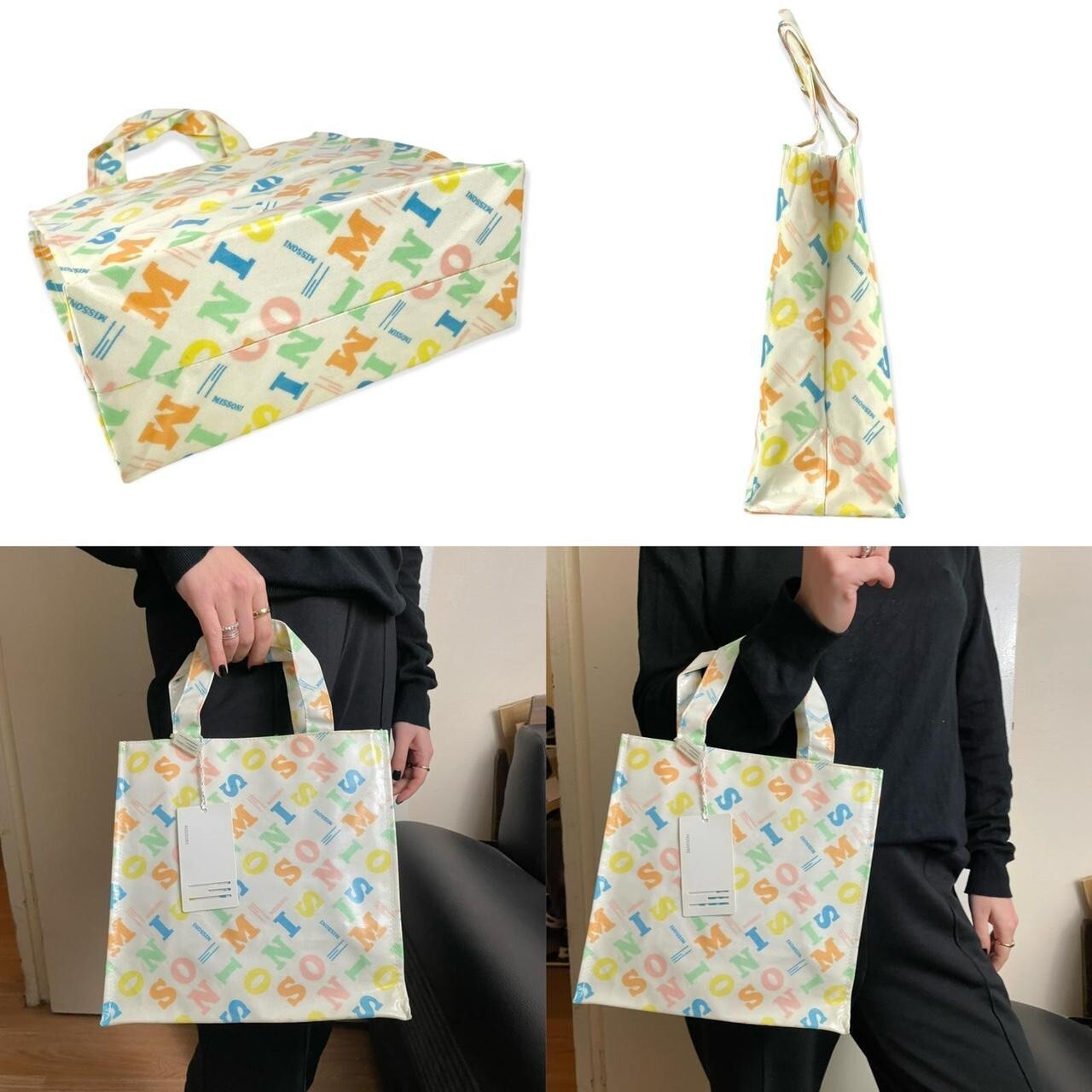 Missoni small flat rectangular handbag shopper st… - image 3