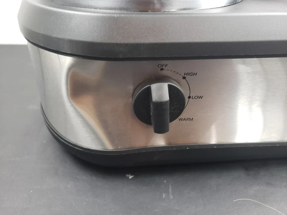 New FRIGIDAIRE 3-2.5qt Pot Slow Cooker Buffet Server Food Warmer Stainless -DENT - Image 4 of 4