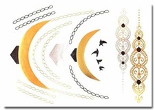 Akjo Group C Design 17-24 No.21 Temporary Metallic/Gold Tattoo