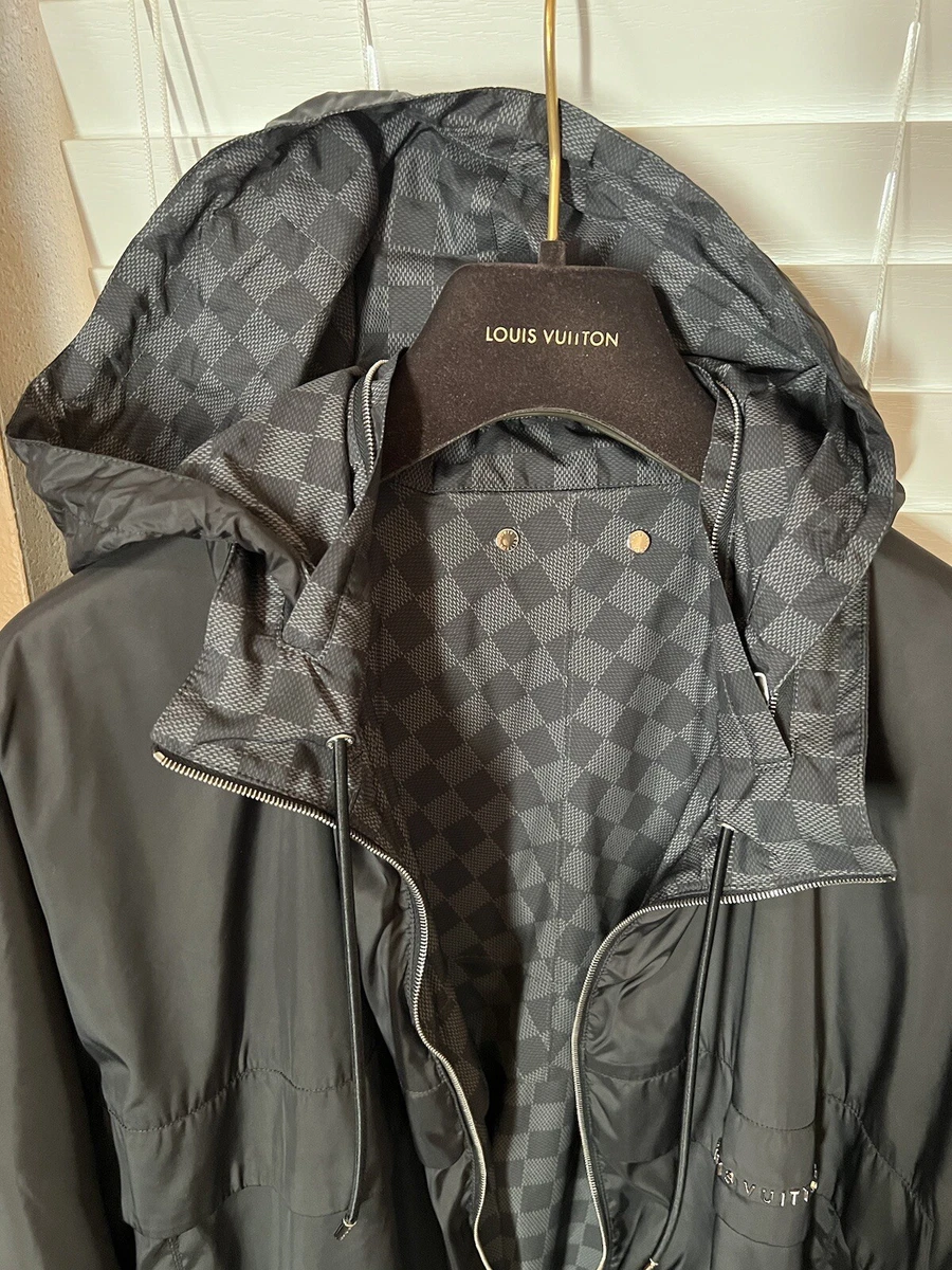 Louis Vuitton Black White Monogram Silver Men's Women's Light Windbreaker  Jacket