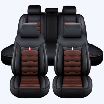 For Toyota 4Runner 2003-2024 Car 5 Seat Covers PU Leather Front Rear Cushion Pad