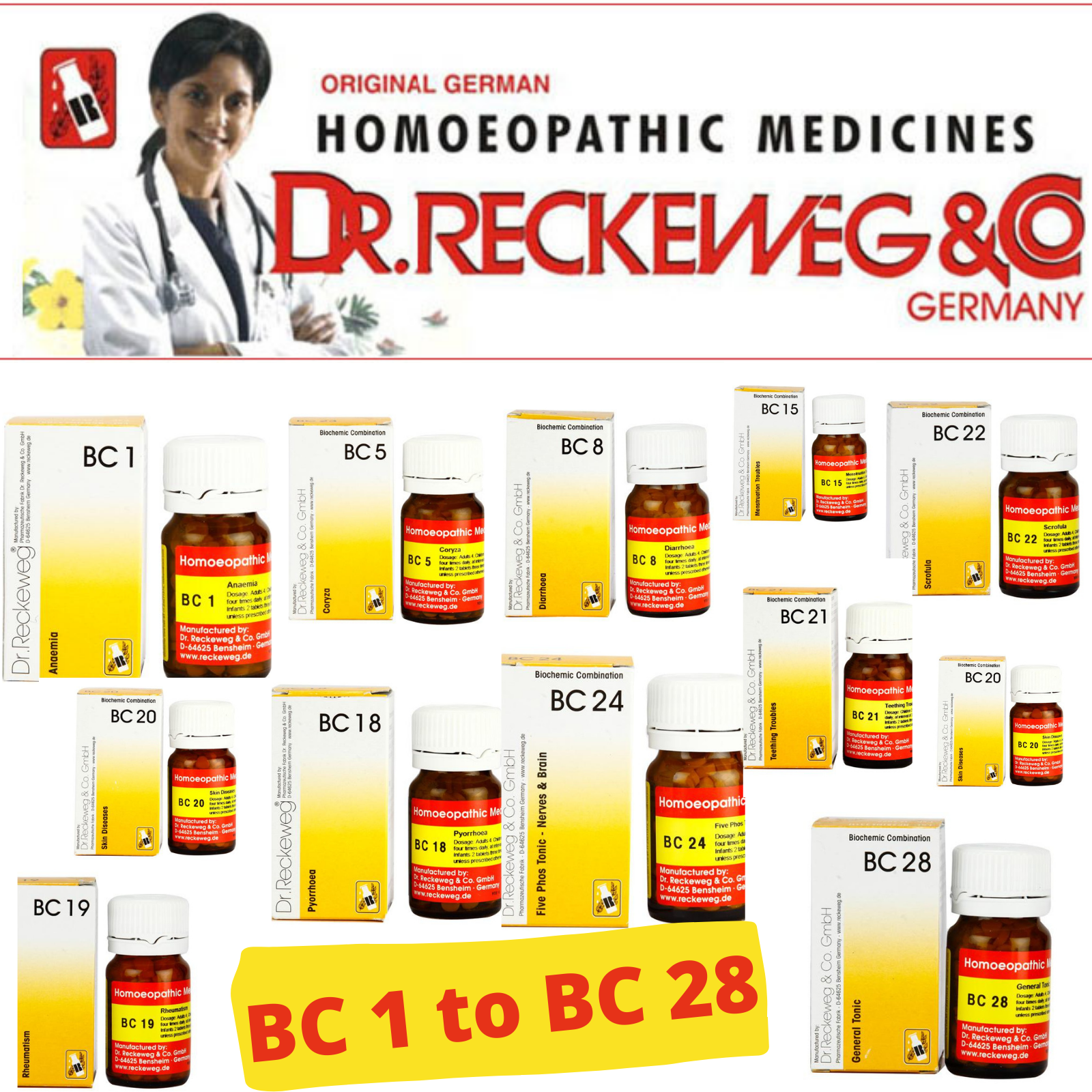 Dr. Reckeweg Bio-Combination Tablets BC 1 to BC 28 | 20gm | eBay