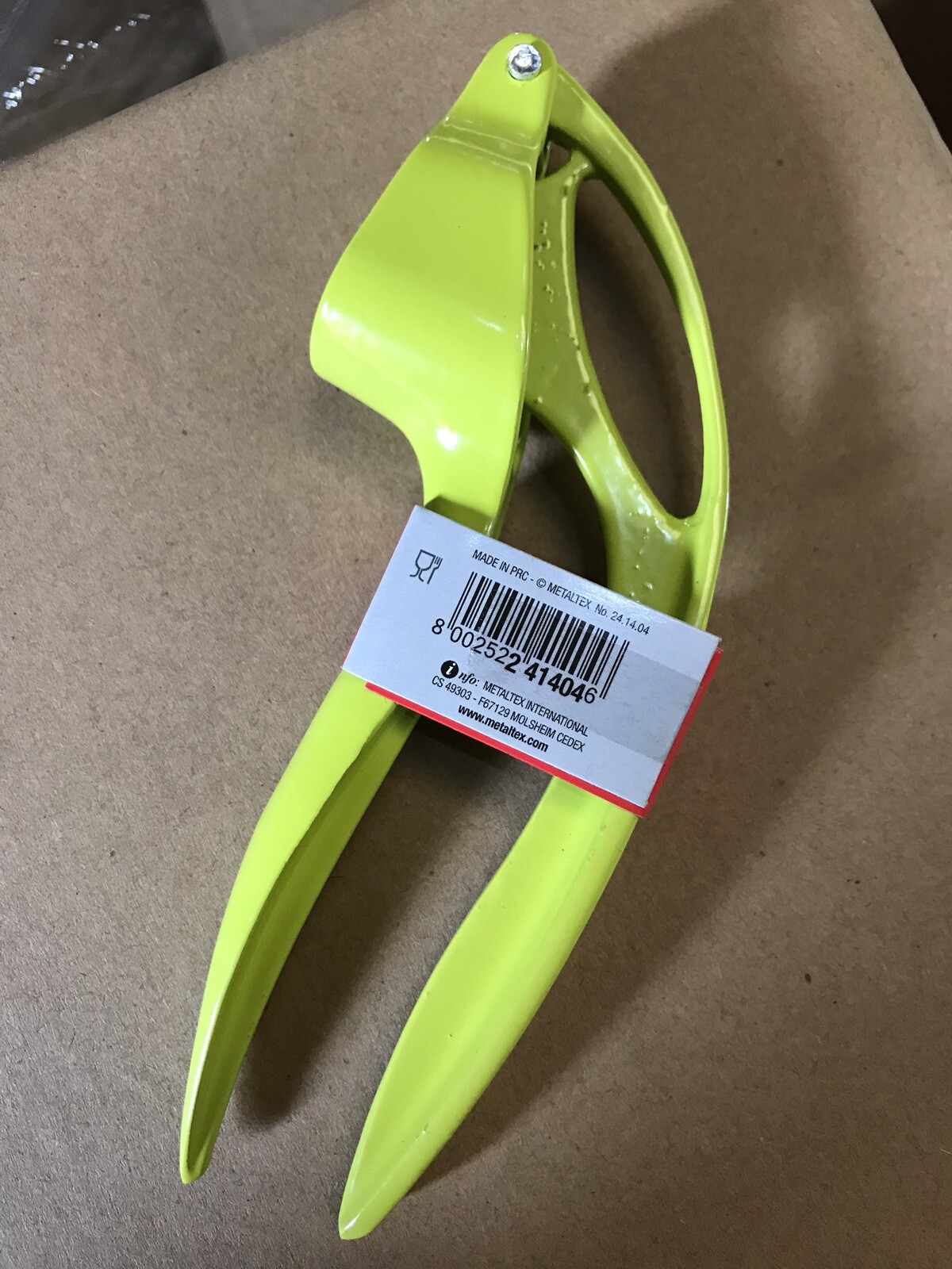 Metaltex Epoxy Coated Garlic Press White Hand Tool Gadget Kitchen Home