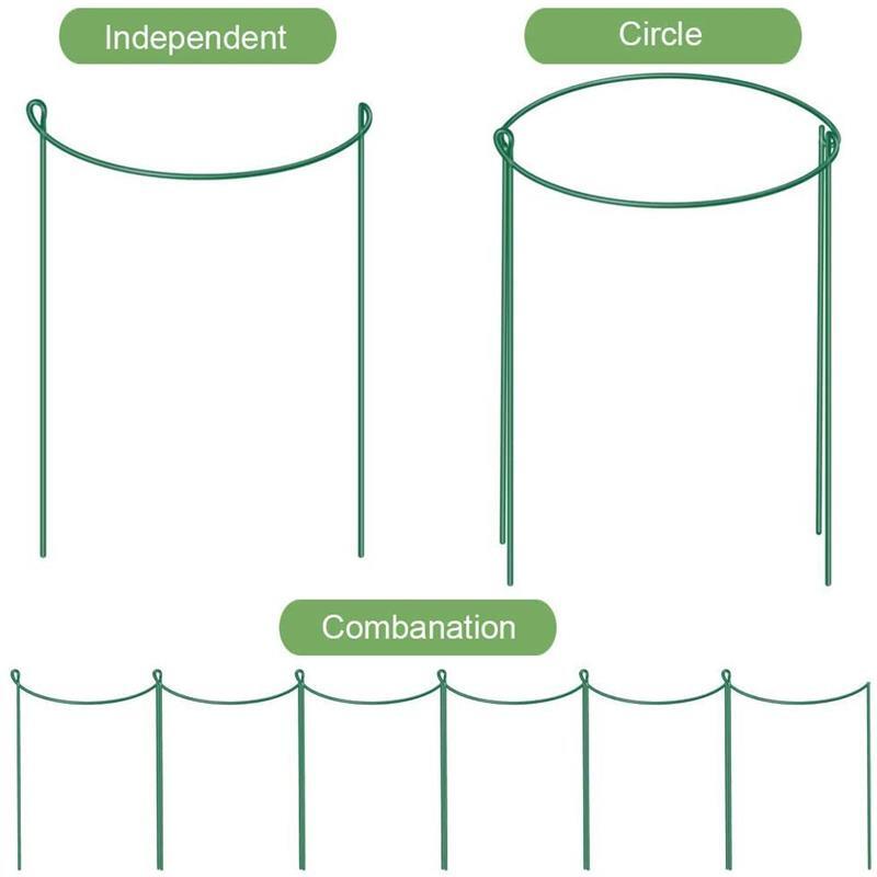 12X Round Metal Plant Supports Stake For Peonies Hydrangea Strong Stakes Garden eBay