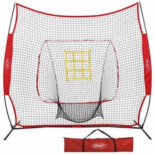 7 7' Portable Baseball Softball Practice Net Hitting Pitching Net with Bag