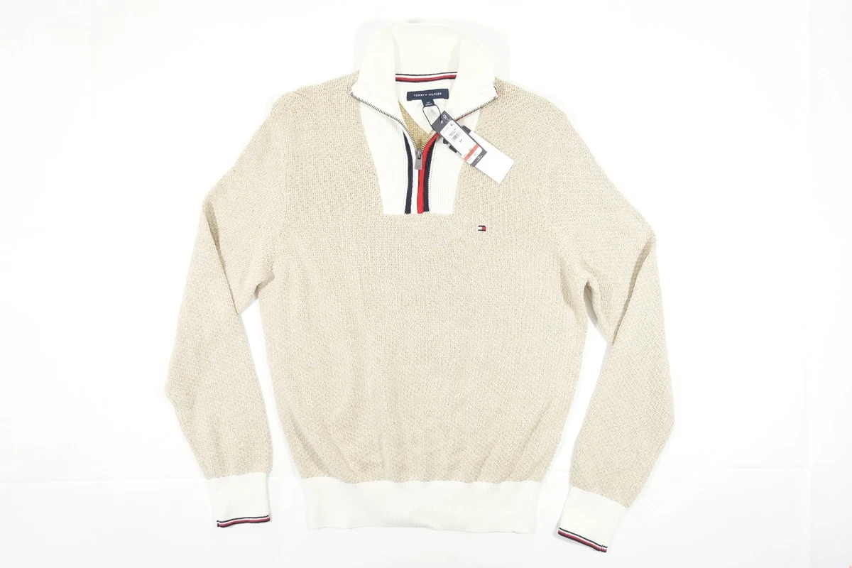 tommy hilfiger half zip sweater mens