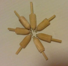 Miniature Unfinished Wood Lobster Buoys w/Eyehook Handmade Nautical Decor