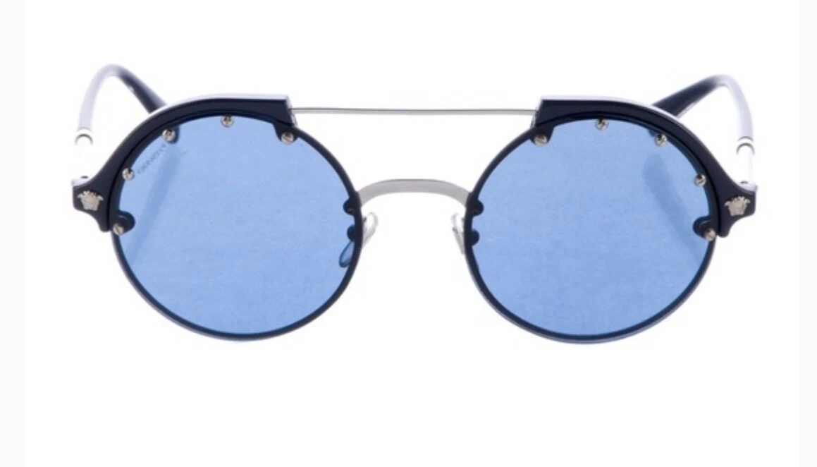 Versace Silver Blue Sunglasses for Women for sale | eBay display picture 1