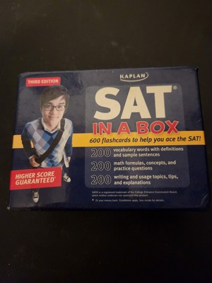 Kaplan SAT In A Box Third Edition 600 Flashcards Student Resource New ST183