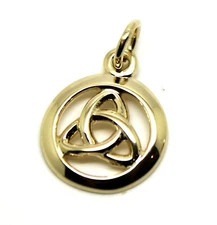 Kaedesigns Genuine New 9ct 9K Yellow Gold Celtic Knot Round Pendant