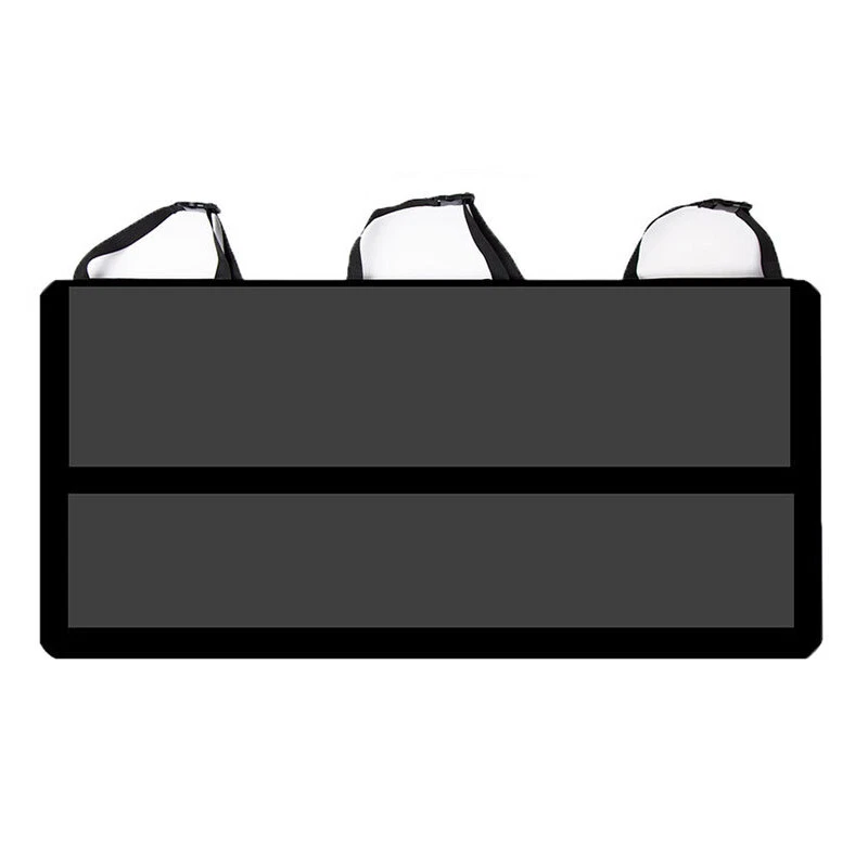 Bolsa organizadora de armazenamento traseira 9 bolsos porta-malas de carro rede de carga organizador assento suspenso - Imagem 3 de 4