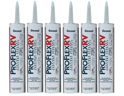 Geocel GC28928 GC28128; ProFlex RV Flexible Sealant Crystal Clear 10oz, Set Of 6