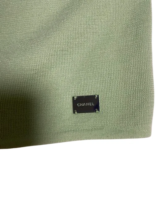 Gilet CHANEL in maglia di cashmere verde taglia 42