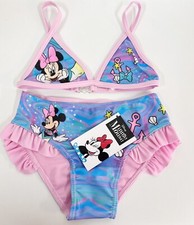 Bikini Chicco Da Bimba (2 Pezzi) In Lycra, Fucsia E Multicolor, Sostenibile In Poliestere Riciclato, Made In Italy
