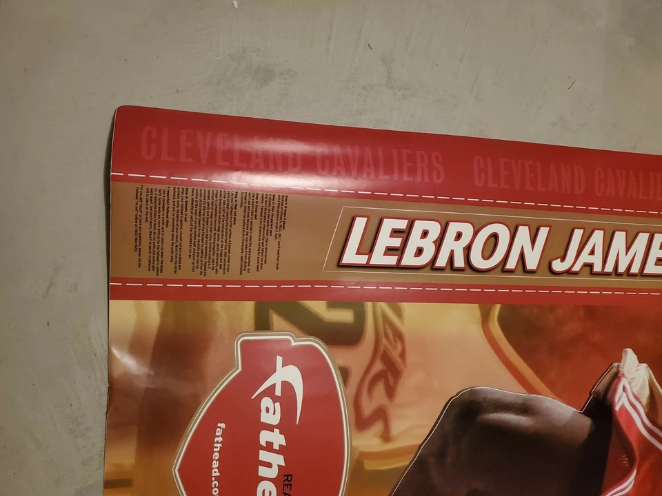 勒布朗·詹姆斯 Big Fathead 底部 仅可重复使用墙面图形骑士 早年 — 第 4/4 张图片