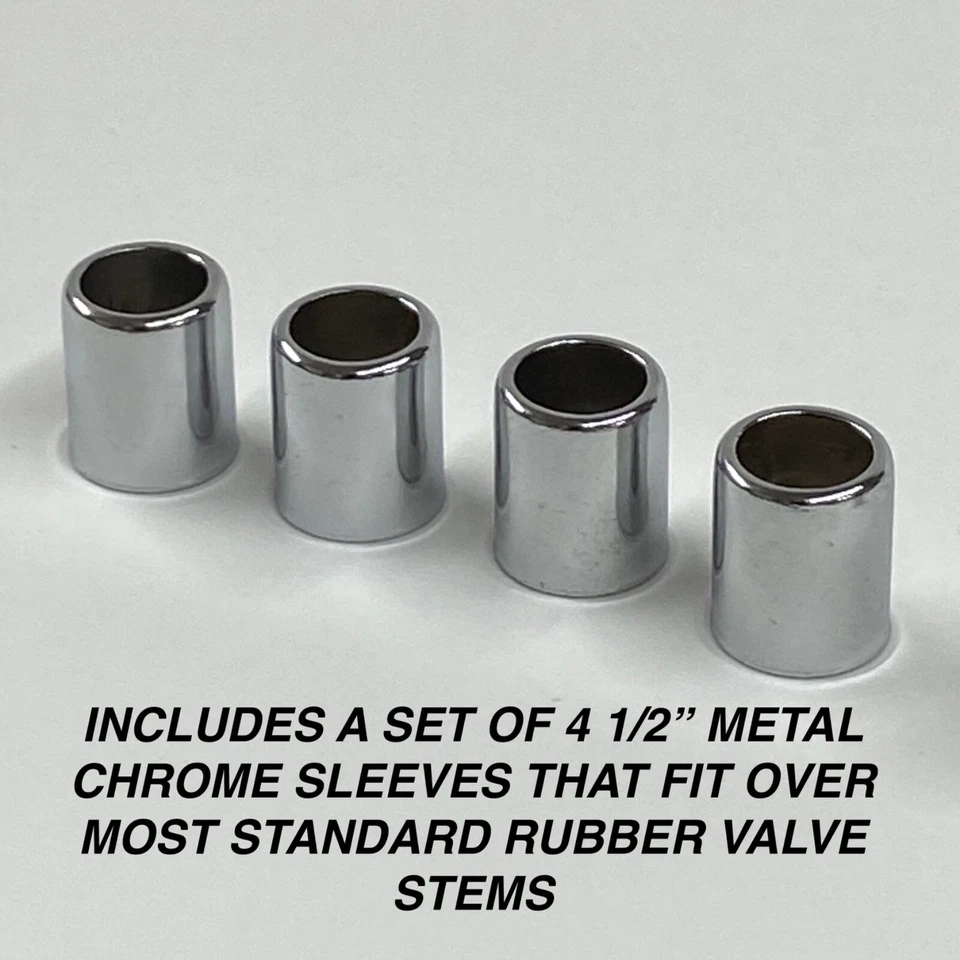 White Honda valve stem cap's chrome metal fits all wheels custom and OE hubcaps - Image 3 of 4