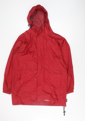 Regatta Regenmantel rot wasserdicht mit Kapuze Damen M
