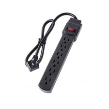 6-Outlet Surge Protector   250 Joules, 6ft Cord, 15A/125V, 1875W Ma... Fas
