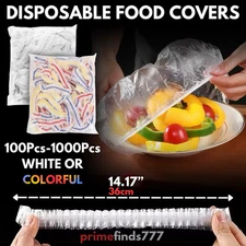 1000Pcs Disposable Food Cover Plastic Wrap Elastic Food Covers Fruit Meal Prep