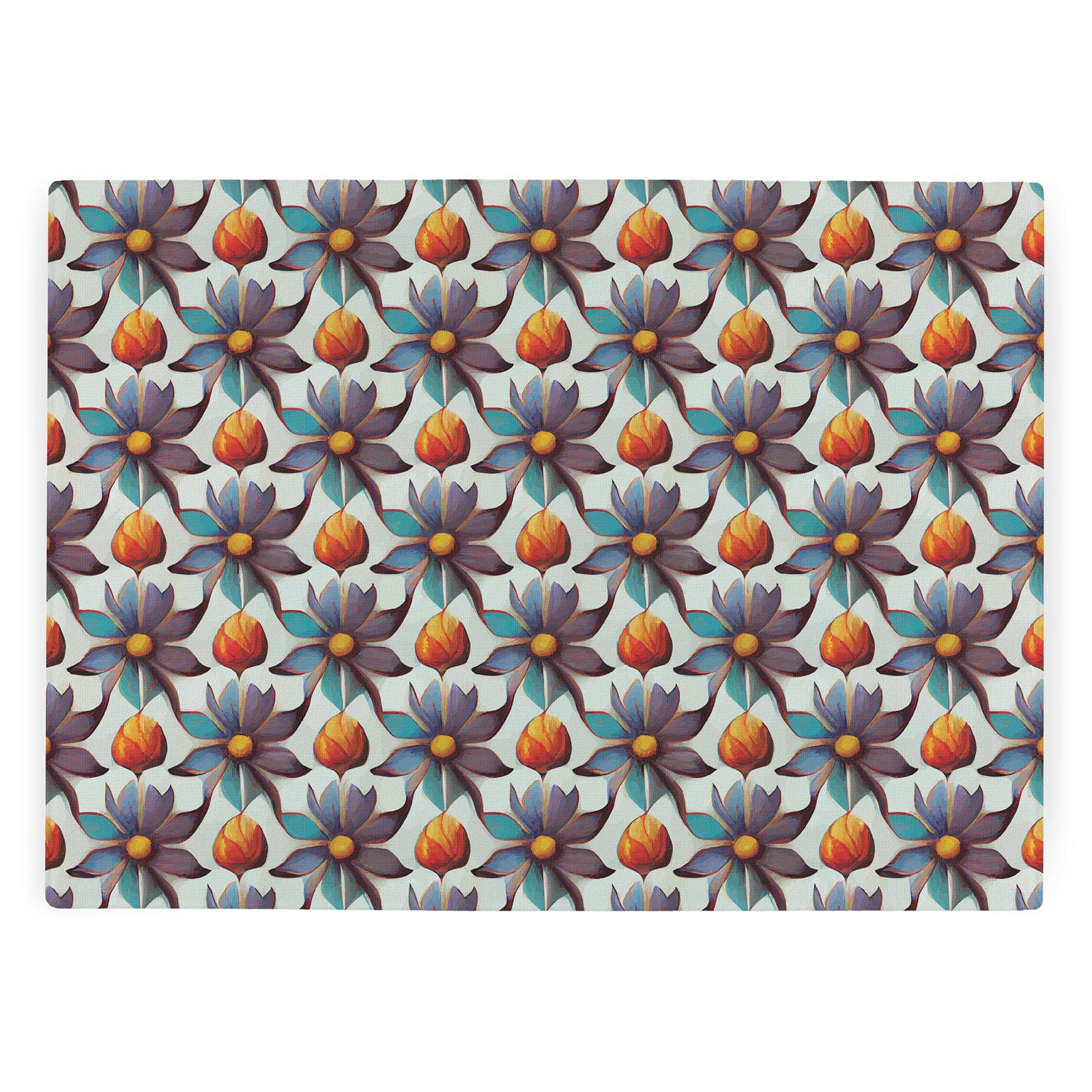 Purple Tile Glass Worktop Protector - Textured Chopping Board Worktop Saver