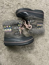 Girls Kid London Fog Winter Snow Boots Size 9