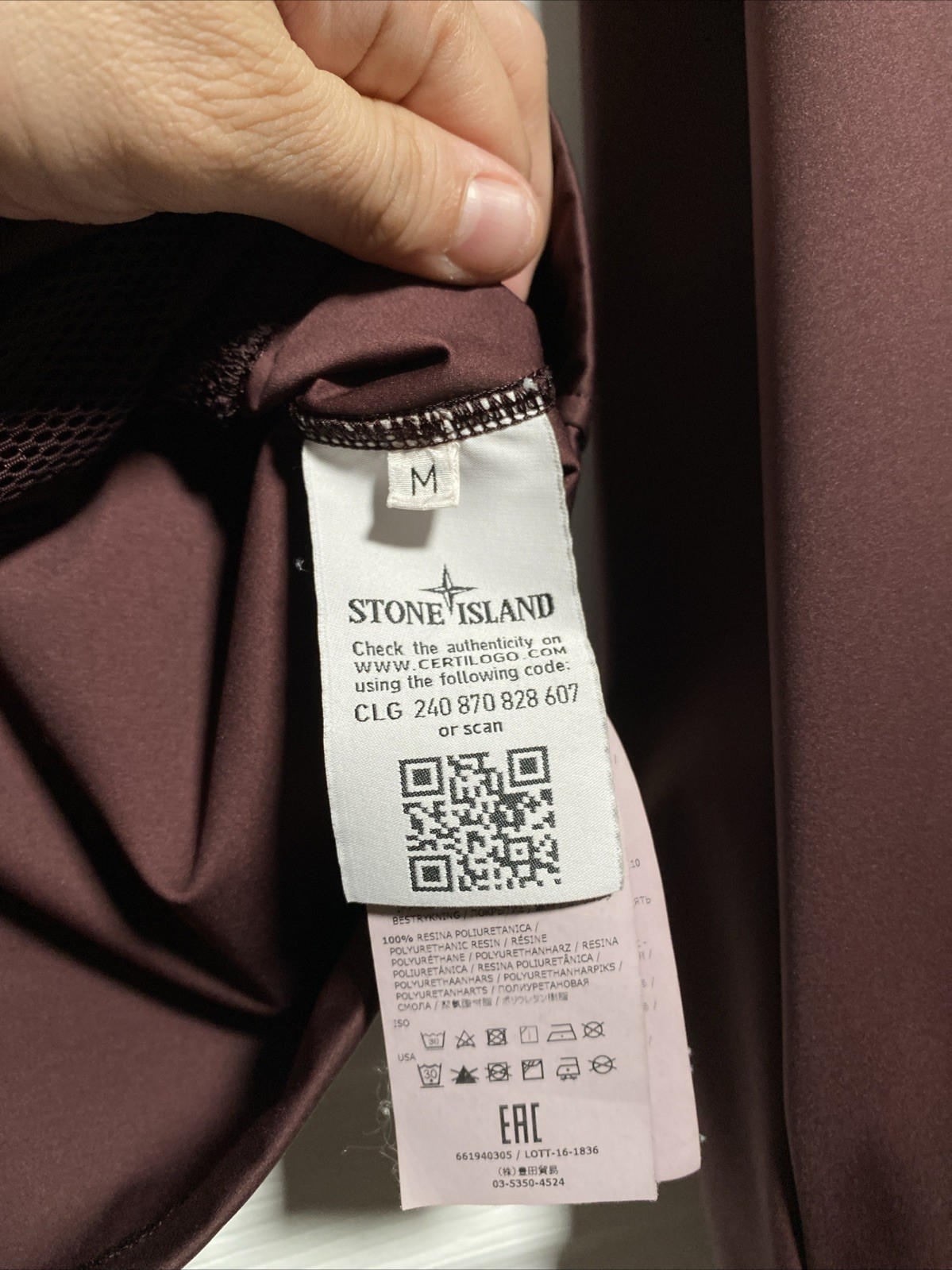 Stone Island Shadow Project Nylon-R Burgundy Pullover Sweatshirt Medium Rare image 10