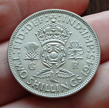 1945 King George VI .500 Silver Florin/Two Shillings.  VERY GOOD CONDITION.