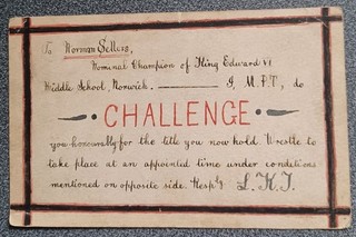 Antique Postcard Norfolk Challenge Wrestle Posted 1907