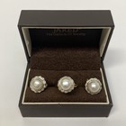 14k Yellow Gold Pearl CZ Ring & Pearl CZ Earring Set 10.8g size 6.5 — photo 1